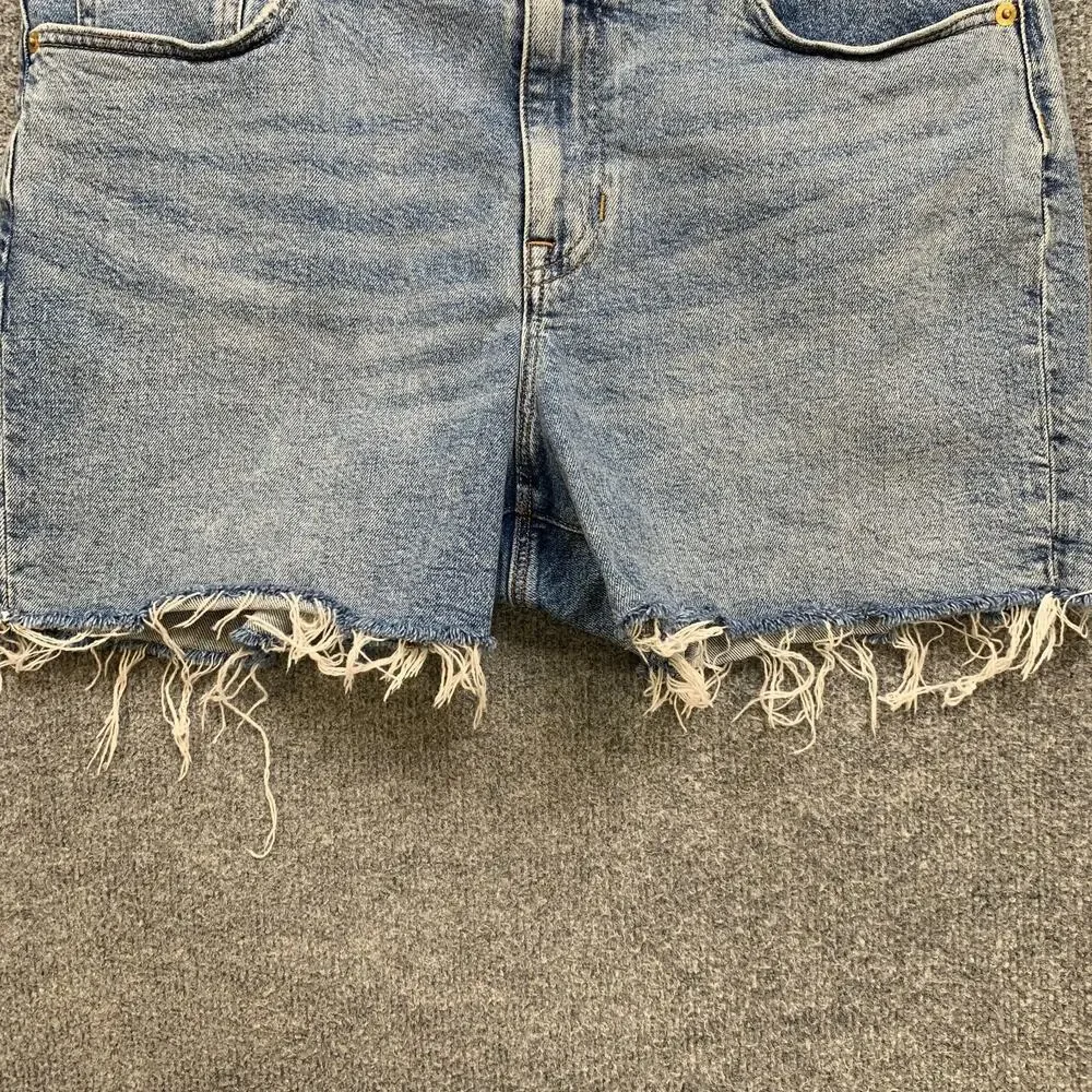 J Crew Shorts Women 30 Denim Elliot Wash High Rise Distressed Micro Cutoff